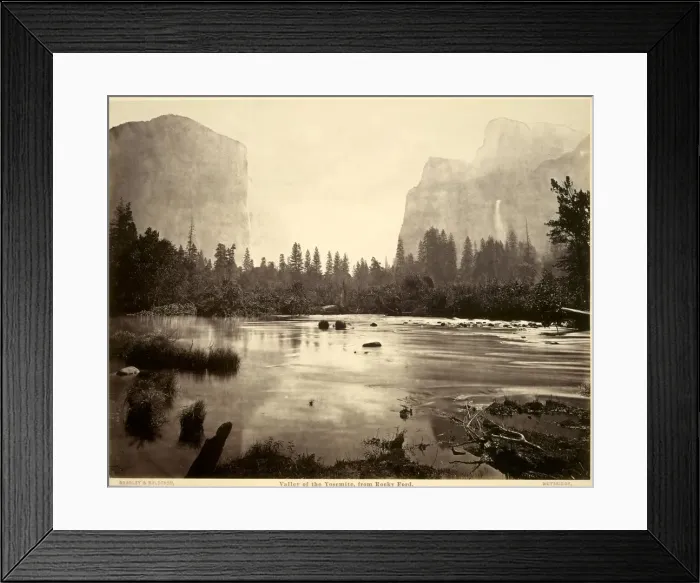 Framed Print : Valley of the Yosemite, from Rocky Ford, 1872. Creator: Eadweard J. Muybridge (American Framed Print : Valley of the Yosemite, from Rocky Ford, 1872. Creator: Eadweard J. Muybridge (American