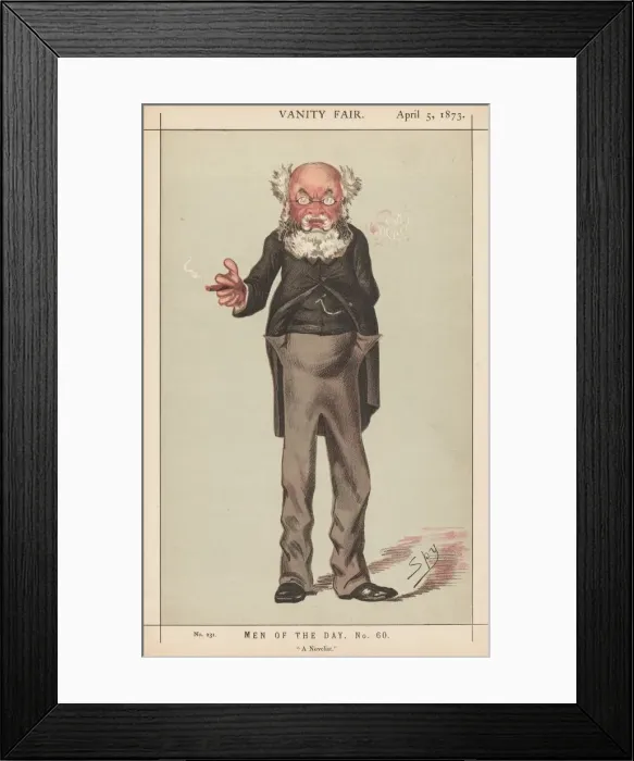 Framed Print : Vanity Fair: Men of the Day, No. 60, A Novelist, 1873. Creator: Leslie Matthew Framed Print : Vanity Fair: Men of the Day, No. 60, A Novelist, 1873. Creator: Leslie Matthew