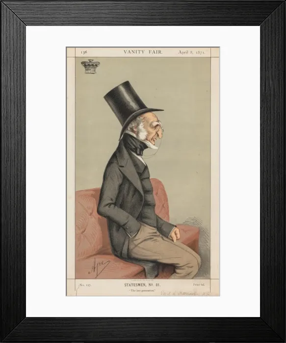 Framed Print : Vanity Fair: Statesman No. 81 The Last Generation, 1871. Creator: Carlo Framed Print : Vanity Fair: Statesman No. 81 The Last Generation, 1871. Creator: Carlo
