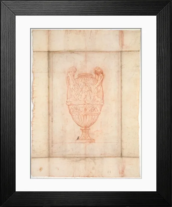 Framed Print : Vase Design for Suite of Vases: Plate 27, 1746. Creator: Jacques Francois Saly (French Framed Print : Vase Design for Suite of Vases: Plate 27, 1746. Creator: Jacques Francois Saly (French