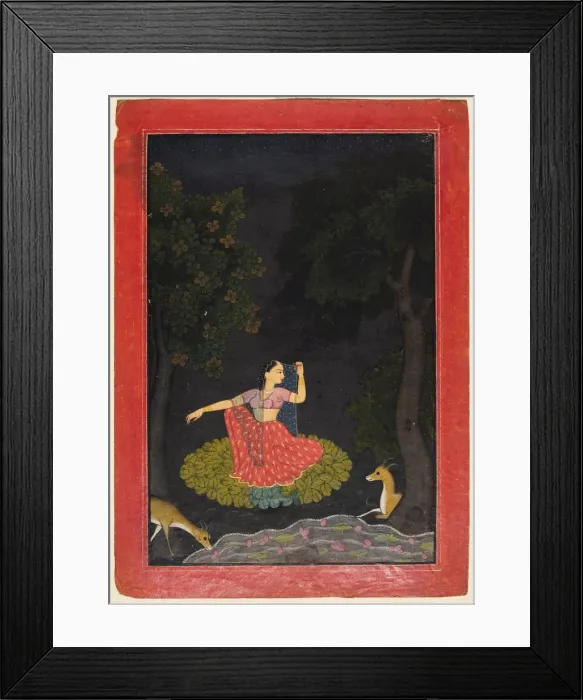 Framed Print : Vasaksajja Nayika, c. 1750. Creator: Unknown Framed Print : Vasaksajja Nayika, c. 1750. Creator: Unknown