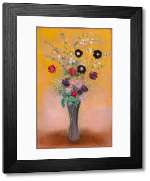 Framed Print : Vase of Flowers, 1916. Creator: Odilon Redon (French, 1840-1916) Framed Print : Vase of Flowers, 1916. Creator: Odilon Redon (French, 1840-1916)