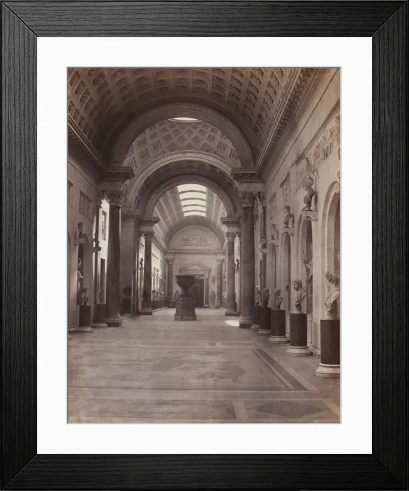 Framed Print : Vatican: Galerie Nuovo Braccio, c. 1860. Creator: Charles Soulier (French, 1840-1875) Framed Print : Vatican: Galerie Nuovo Braccio, c. 1860. Creator: Charles Soulier (French, 1840-1875)