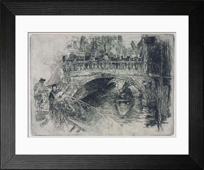 Framed Print : Venetian Bridge, 1884. Creator: Frank Duveneck (American, 1848-1919) Framed Print : Venetian Bridge, 1884. Creator: Frank Duveneck (American, 1848-1919)