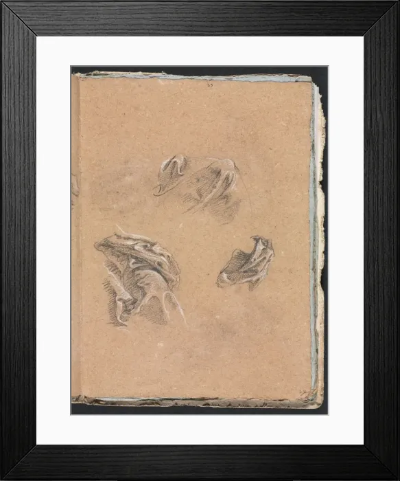 Framed Print : Verona Sketchbook: Drapery studies (page 69), 1760. Creator: Francesco Lorenzi (Italian Framed Print : Verona Sketchbook: Drapery studies (page 69), 1760. Creator: Francesco Lorenzi (Italian