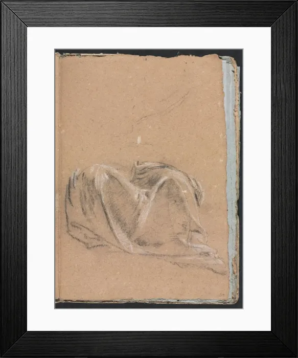 Framed Print : Verona Sketchbook: Drapery study (page 35), 1760. Creator: Francesco Lorenzi (Italian, 1723-1787) Framed Print : Verona Sketchbook: Drapery study (page 35), 1760. Creator: Francesco Lorenzi (Italian, 1723-1787)
