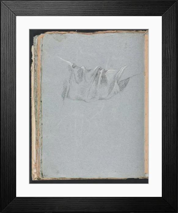 Framed Print : Verona Sketchbook: Drapery study (page 48), 1760. Creator: Francesco Lorenzi (Italian, 1723-1787) Framed Print : Verona Sketchbook: Drapery study (page 48), 1760. Creator: Francesco Lorenzi (Italian, 1723-1787)