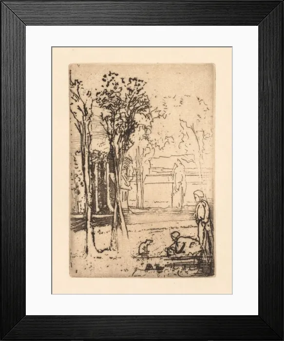 Framed Print : Three-Tree Farm, 1879. Creator: Francis Seymour Haden (British, 1818-1910) Framed Print : Three-Tree Farm, 1879. Creator: Francis Seymour Haden (British, 1818-1910)