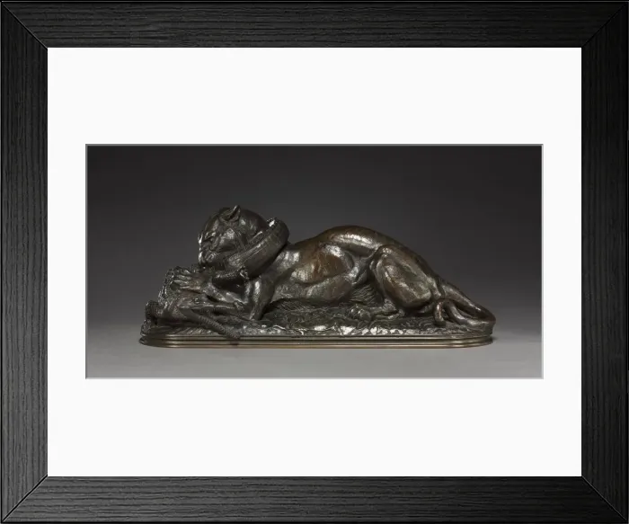 Framed Print : Tiger Devouring a Gavial, 1831. Creator: Antoine-Louis Barye (French, 1796-1875) Framed Print : Tiger Devouring a Gavial, 1831. Creator: Antoine-Louis Barye (French, 1796-1875)