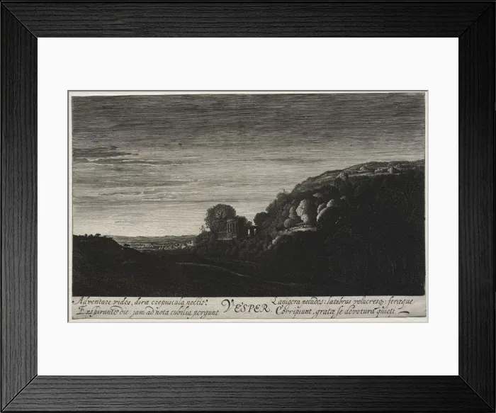 Framed Print : Times of Day: Vespers. Creator: Jan van de Velde (Dutch, 1620-1662)