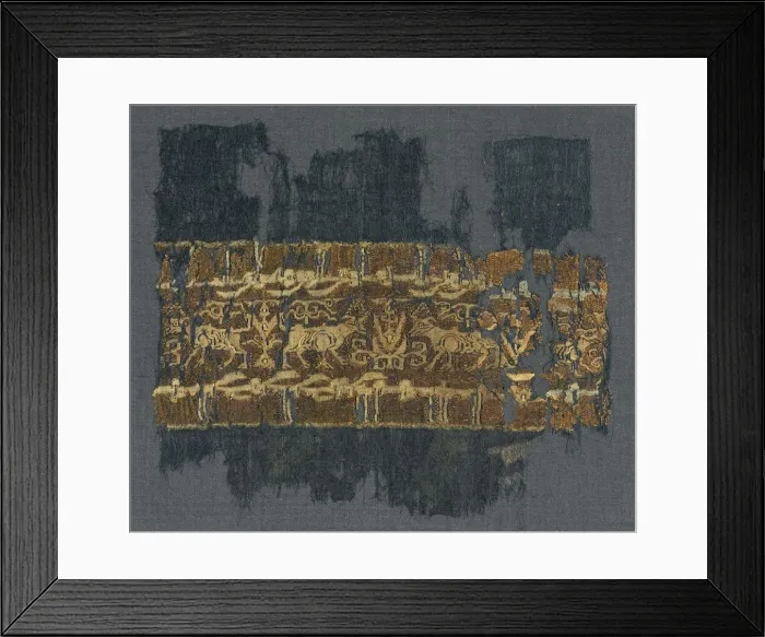 Framed Print : Tiraz with gold, 1020 - 1035. Creator: Unknown Framed Print : Tiraz with gold, 1020 - 1035. Creator: Unknown
