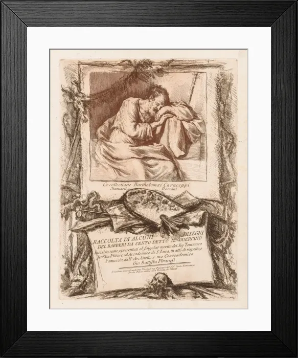 Framed Print : Title Page of Raccolta di alcuni disegni del Barberi da Cento Ietto il Gerucino, 1764 Framed Print : Title Page of Raccolta di alcuni disegni del Barberi da Cento Ietto il Gerucino, 1764