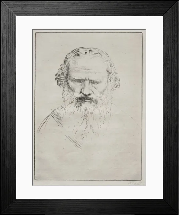 Framed Print : Tolstoi. Creator: Alphonse Legros (French, 1837-1911) Framed Print : Tolstoi. Creator: Alphonse Legros (French, 1837-1911)