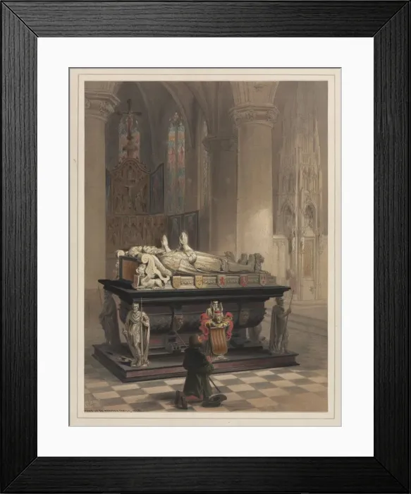 Framed Print : Tomb of De Merodes Family, Gheel. Creator: Louis Haghe (British, 1806-1885) Framed Print : Tomb of De Merodes Family, Gheel. Creator: Louis Haghe (British, 1806-1885)