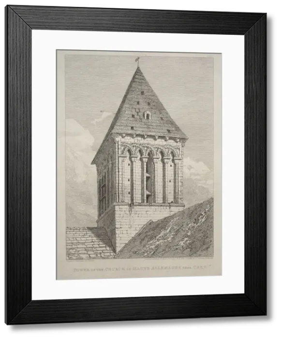 Framed Print : Tower of the Church of Haute Allemagne near Caen. Creator: John Sell Cotman (British, 1782-1842) Framed Print : Tower of the Church of Haute Allemagne near Caen. Creator: John Sell Cotman (British, 1782-1842)