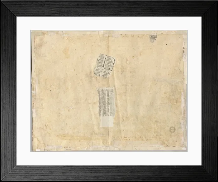 Framed Print : Tracing of a Fountain from Recto and Sketches of Two Faces (verso), 1665. Creator Framed Print : Tracing of a Fountain from Recto and Sketches of Two Faces (verso), 1665. Creator