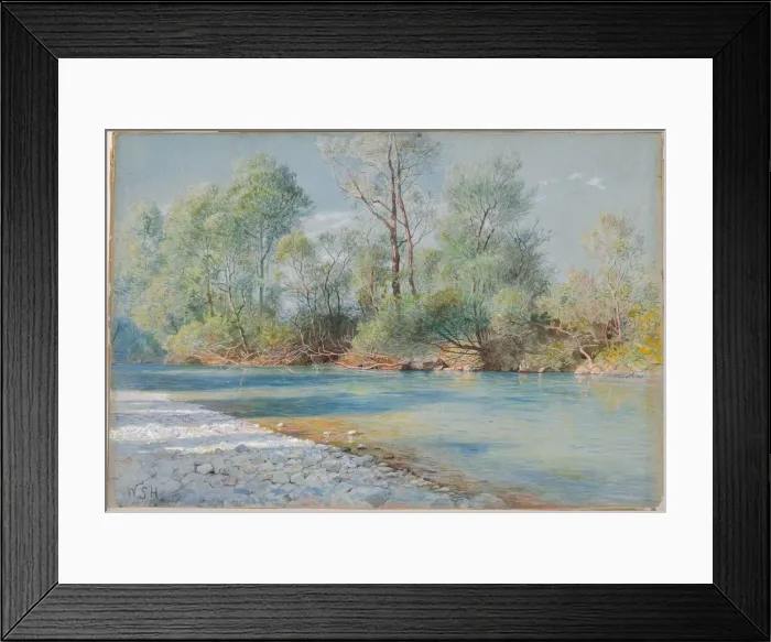 Framed Print : Traunstein River on the Road to Empfig, Bavaria, about 1893-96 Framed Print : Traunstein River on the Road to Empfig, Bavaria, about 1893-96