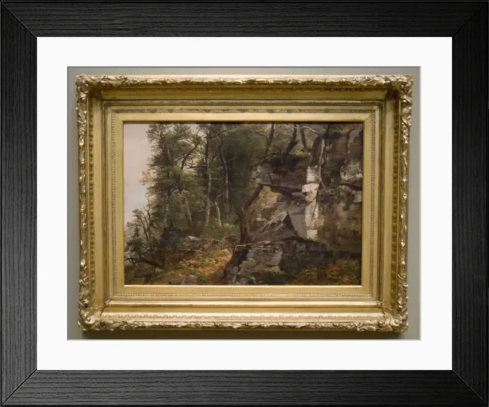 Framed Print : Trees on a Rocky Hillside, c. 1849. Creator: Asher Brown Durand (American, 1796-1886) Framed Print : Trees on a Rocky Hillside, c. 1849. Creator: Asher Brown Durand (American, 1796-1886)