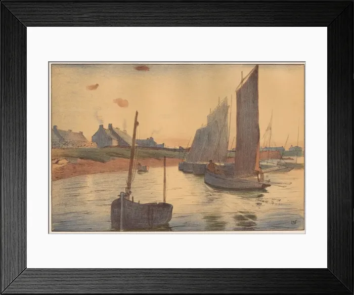 Framed Print : Tristesse sur la Mer, 1898. Creator: Raoul Andre Ulmann (French, 1867-1932) Framed Print : Tristesse sur la Mer, 1898. Creator: Raoul Andre Ulmann (French, 1867-1932)