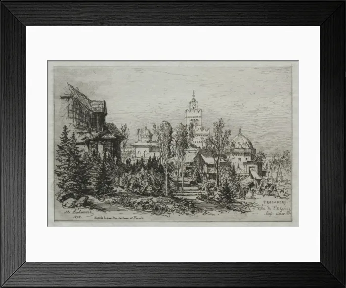 Framed Print : Trocadero. Creator: Maxime Lalanne (French, 1827-1886)