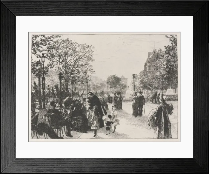 Framed Print : Tuileries Gardens. Creator: Leon Augustin Lhermitte (French, 1844-1925) Framed Print : Tuileries Gardens. Creator: Leon Augustin Lhermitte (French, 1844-1925)