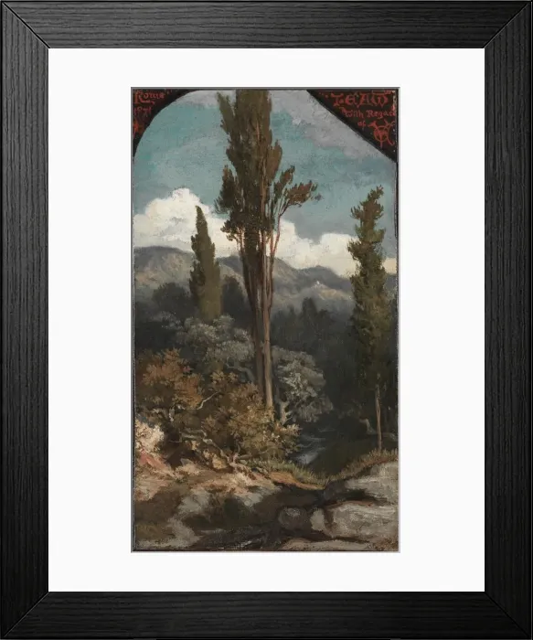 Framed Print : Three Trees: Italy, 1871. Creator: Elihu Vedder (American, 1836-1923) Framed Print : Three Trees: Italy, 1871. Creator: Elihu Vedder (American, 1836-1923)