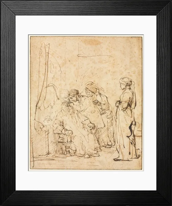 Framed Print : Tobias Healing His Fathers Blindness, c. 1640-45. Creator: Rembrandt van Rijn (Dutch, 1606-1669) Framed Print : Tobias Healing His Fathers Blindness, c. 1640-45. Creator: Rembrandt van Rijn (Dutch, 1606-1669)