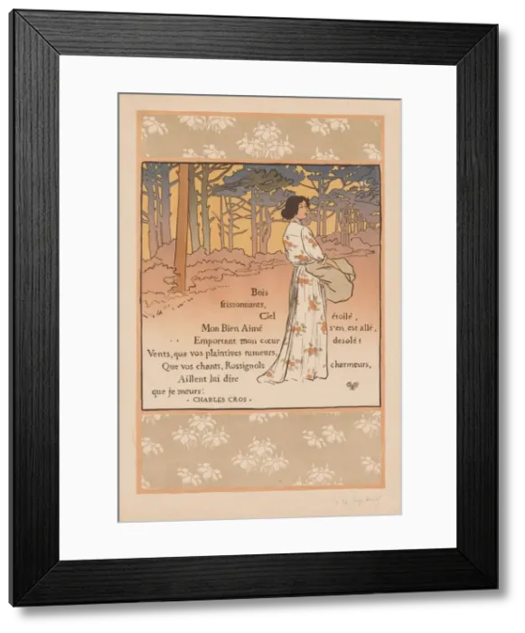 Framed Print : Trembling Woods, 1893. Creator: Georges Auriol (French, 1863-1938); L Estampe originale, Album II Framed Print : Trembling Woods, 1893. Creator: Georges Auriol (French, 1863-1938); L Estampe originale, Album II