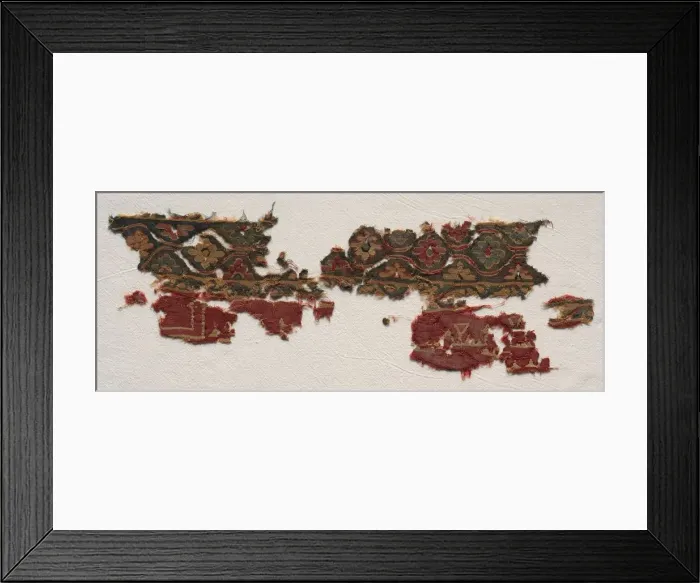 Framed Print : Tiraz with foliate band, 717-718. Creator: Unknown Framed Print : Tiraz with foliate band, 717-718. Creator: Unknown