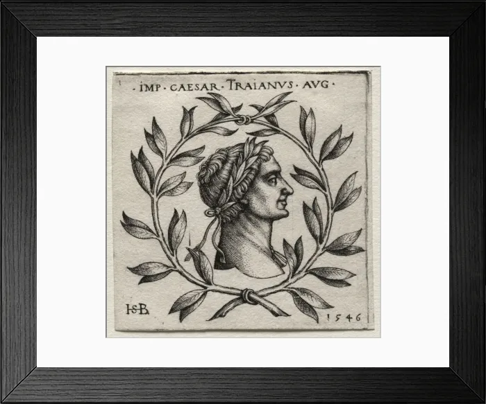 Framed Print : Trajan, 1546. Creator: Hans Sebald Beham (German, 1500-1550) Framed Print : Trajan, 1546. Creator: Hans Sebald Beham (German, 1500-1550)