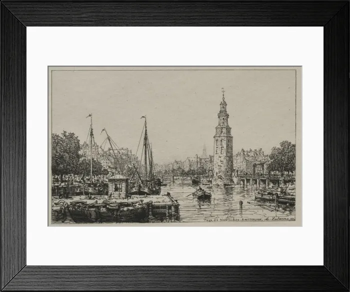 Framed Print : Tour de Montelban, Amsterdam, 1884. Creator: Maxime Lalanne (French, 1827-1886) Framed Print : Tour de Montelban, Amsterdam, 1884. Creator: Maxime Lalanne (French, 1827-1886)