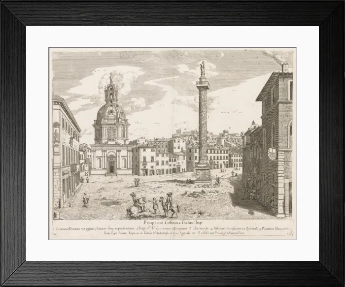 Framed Print : Trajans Column from Prospectus Locurum Urbis Romae Insign[ium], 1666. Creator