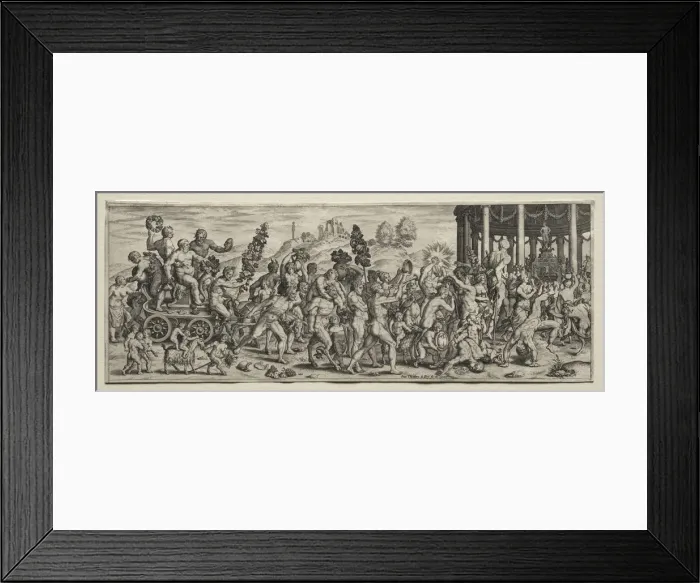 Framed Print : Triumph of Bacchus. Creator: Theodor de Bry (Flemish, 1528-1598) Framed Print : Triumph of Bacchus. Creator: Theodor de Bry (Flemish, 1528-1598)