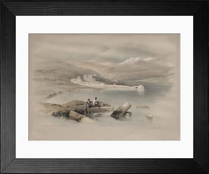 Framed Print : Town of Tiberias Looking Towards Lebanon, 1839. Creator: David Roberts (British, 1796-1864) Framed Print : Town of Tiberias Looking Towards Lebanon, 1839. Creator: David Roberts (British, 1796-1864)