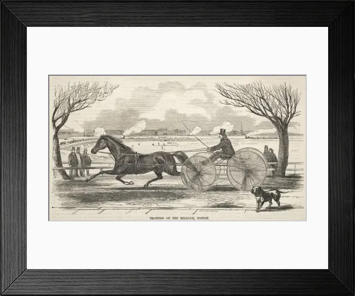 Framed Print : Trotting on the Mill Dam, Boston, 1859. Creator: Winslow Homer (American, 1836-1910) Framed Print : Trotting on the Mill Dam, Boston, 1859. Creator: Winslow Homer (American, 1836-1910)