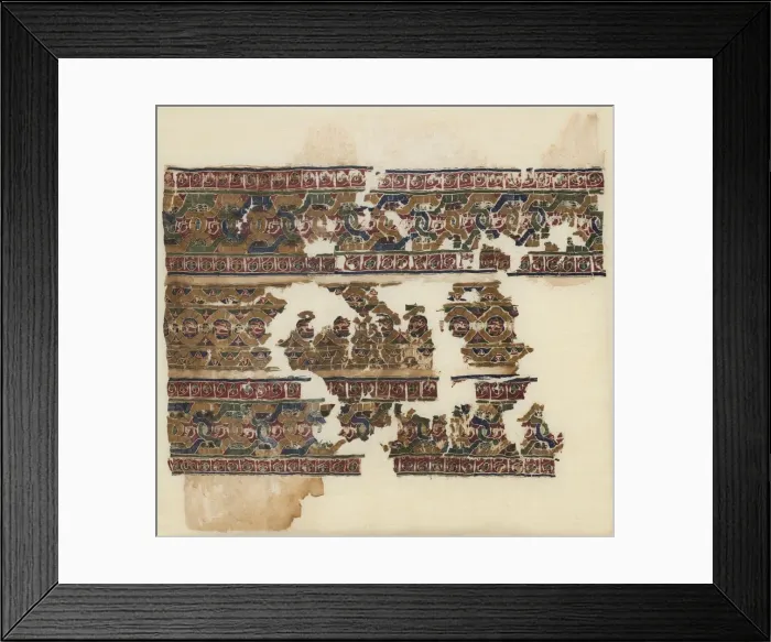 Framed Print : Tiraz with guilloche bands, 1075-1125. Creator: Unknown Framed Print : Tiraz with guilloche bands, 1075-1125. Creator: Unknown