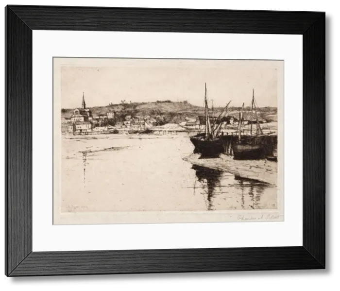 Framed Print : Trouville, 1889. Creator: Charles Adams Platt (American, 1861-1933) Framed Print : Trouville, 1889. Creator: Charles Adams Platt (American, 1861-1933)