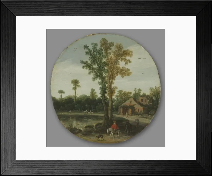 Framed Print : Travelers by a Lake, 1625. Creator: van de Velde Esaias (Dutch, 1587-1630) Framed Print : Travelers by a Lake, 1625. Creator: van de Velde Esaias (Dutch, 1587-1630)