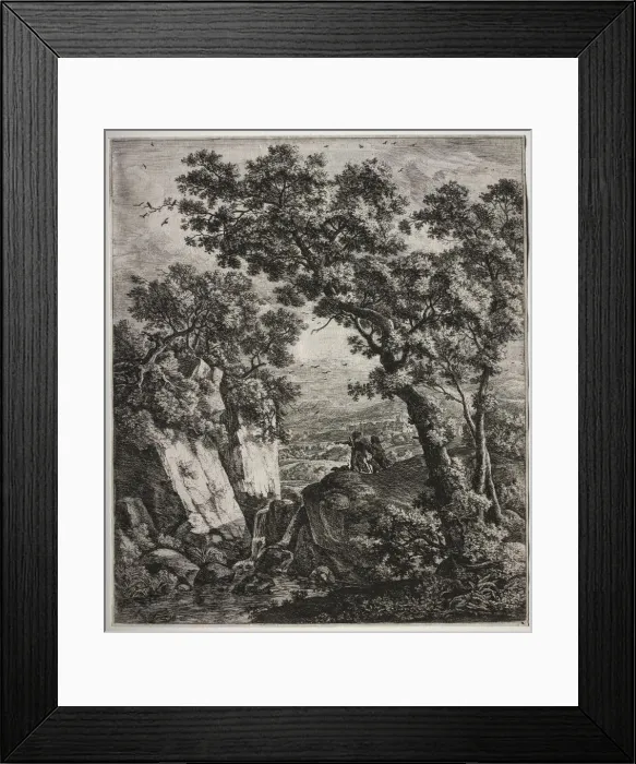 Framed Print : Tobit and the Angel. Creator: Anthonie Waterloo (Dutch, 1609  /  10-1690)