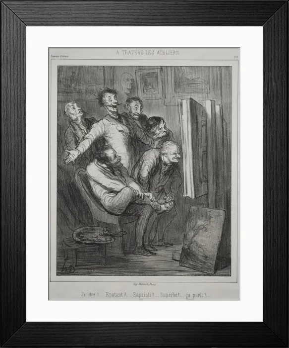 Framed Print : Through the Studios, 1862. Creator: Honore Daumier (French, 1808-1879) Framed Print : Through the Studios, 1862. Creator: Honore Daumier (French, 1808-1879)