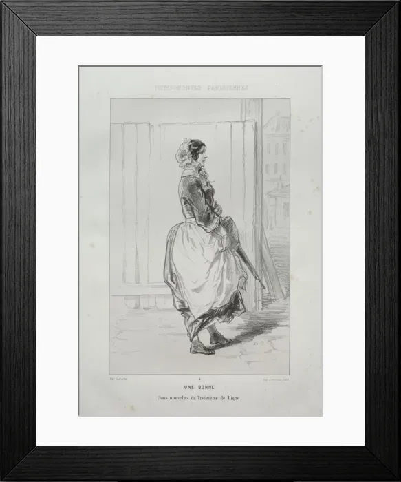 Framed Print : Une Bonne. Creator: Paul Gavarni (French, 1804-1866) Framed Print : Une Bonne. Creator: Paul Gavarni (French, 1804-1866)
