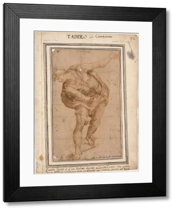 Framed Print : Un Hebreo, from Christ Shown to the People (recto), after 1556. Creator: Unknown Framed Print : Un Hebreo, from Christ Shown to the People (recto), after 1556. Creator: Unknown