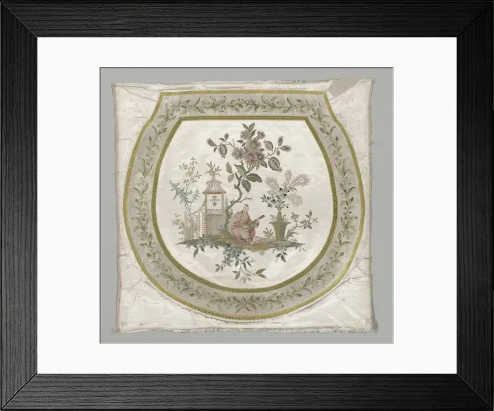 Framed Print : Upholstery for a Chair Seat, c. 1743-1774. Creator: Philippe de Lasalle (French, 1723-1805) Framed Print : Upholstery for a Chair Seat, c. 1743-1774. Creator: Philippe de Lasalle (French, 1723-1805)