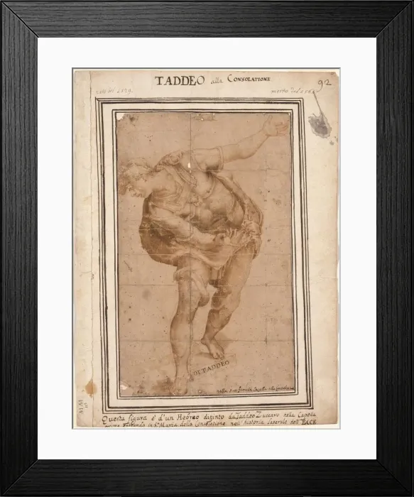 Framed Print : Un Hebreo, from Christ Shown to the People (recto); Design for a Wall Decoration Framed Print : Un Hebreo, from Christ Shown to the People (recto); Design for a Wall Decoration