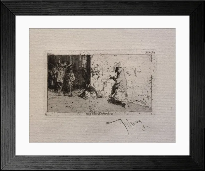 Framed Print : Une rue de Seville. Creator: Mariano Fortuny y Carbo (Spanish, 1838-1874) Framed Print : Une rue de Seville. Creator: Mariano Fortuny y Carbo (Spanish, 1838-1874)
