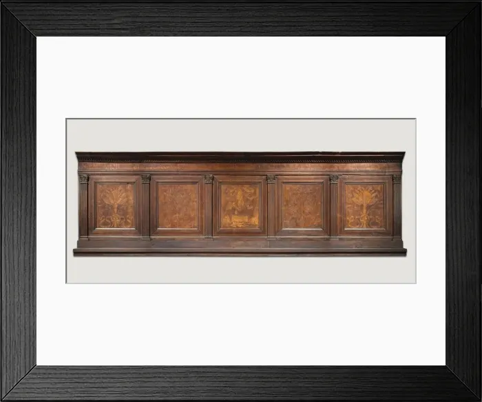 Framed Print : Upper Paneling from a Sacristy Armoire, c. 1460-1475. Creator: Giuliano da Maiano (Italian Framed Print : Upper Paneling from a Sacristy Armoire, c. 1460-1475. Creator: Giuliano da Maiano (Italian