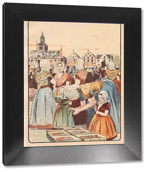 Un Marche en Zelande, 1898. Creator: Fernand Piet (French, 1869-1942); Imprimerie
