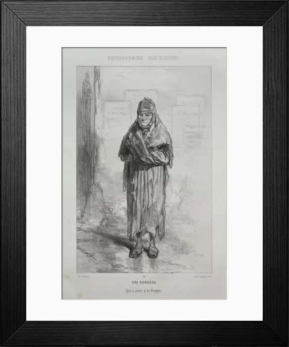 Framed Print : Une Rentiere. Creator: Paul Gavarni (French, 1804-1866) Framed Print : Une Rentiere. Creator: Paul Gavarni (French, 1804-1866)