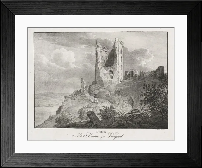Framed Print : Ungern, Alter Thurn zu Vicegrad. Creator: Jakob Alt (Austrian, 1789-1872) Framed Print : Ungern, Alter Thurn zu Vicegrad. Creator: Jakob Alt (Austrian, 1789-1872)