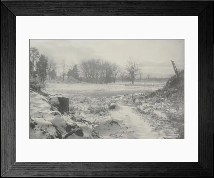Framed Print : Untitled (Winter Landscape), c. 1900. Creator: William B. Post (American, 1857-1925) Framed Print : Untitled (Winter Landscape), c. 1900. Creator: William B. Post (American, 1857-1925)